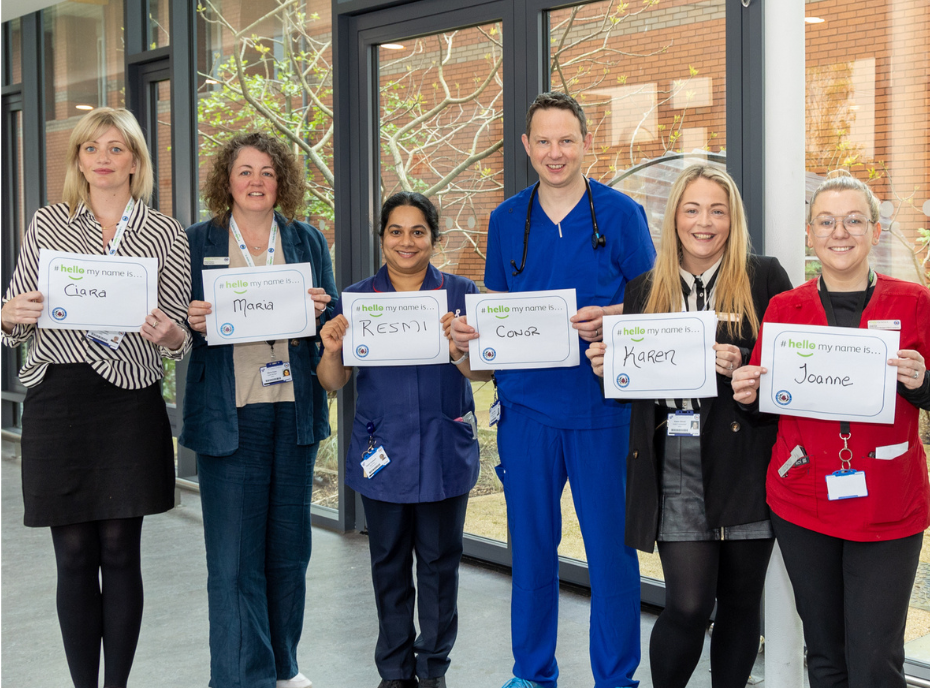 Re-launch of ‘Hello, my name is’ campaign in St James’s Hospital